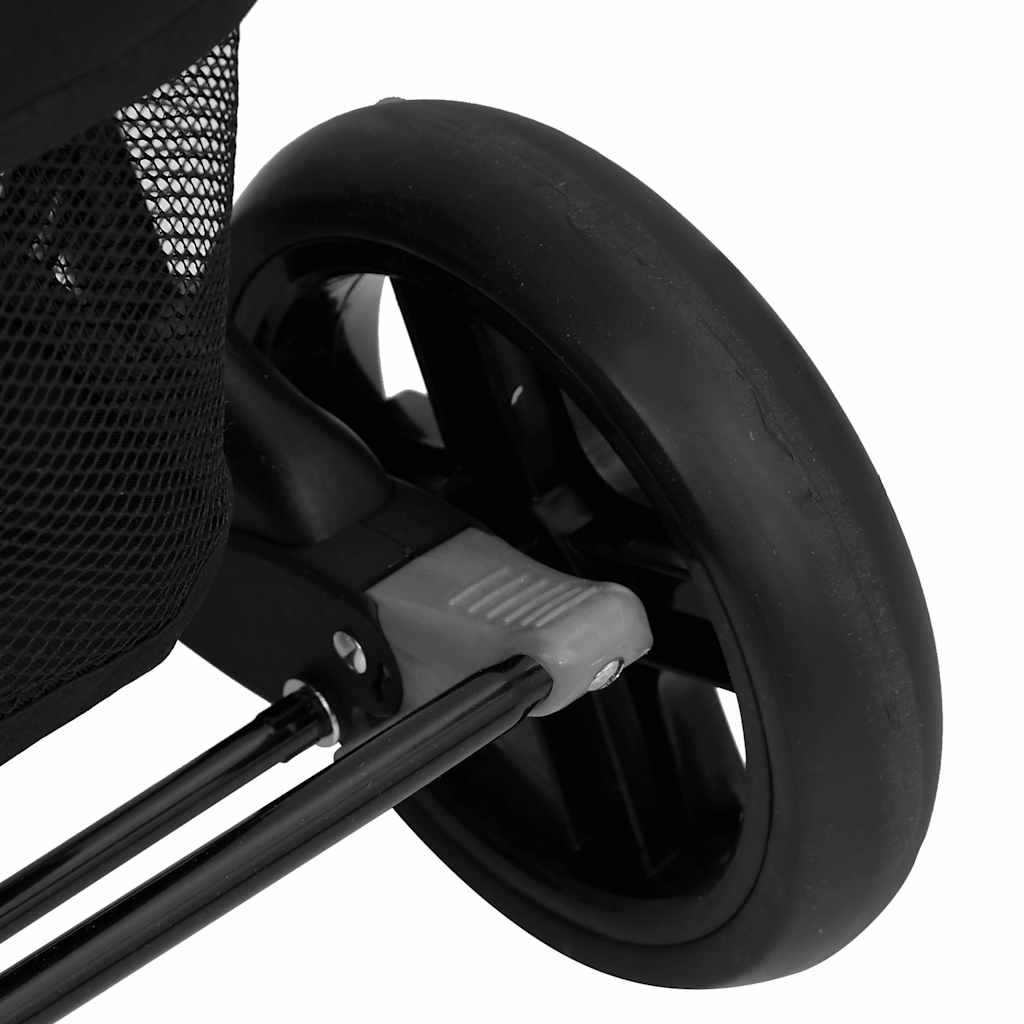 Steel Green Double Stroller 80 x 96 x 104 cm Lightweight Foldable Safe Design Pushchair Compact Travel