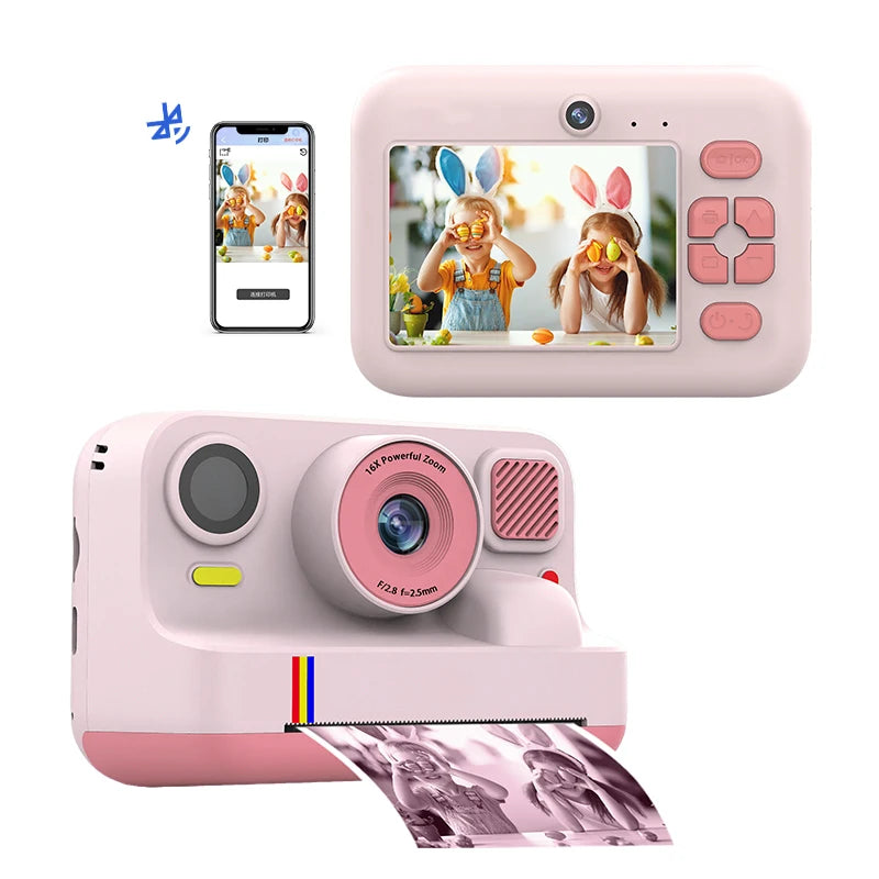 Blossom K12 Kids Camera 1080P Dual Selfie Instant Print Digital Camera for Children Camera Toddler Toys Gifts for 6-12 Year Old
