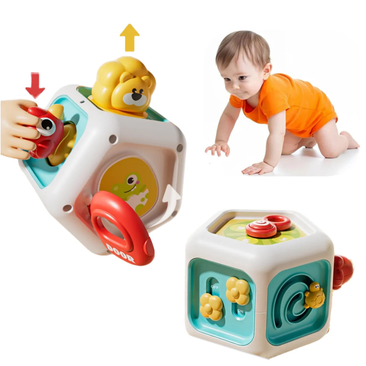 BizyKoady Busy Board Cube Montessori Toy - Ages 3-6