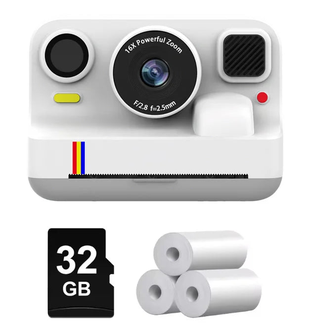 Blossom K12 Kids Camera 1080P Dual Selfie Instant Print Digital Camera for Children Camera Toddler Toys Gifts for 6-12 Year Old