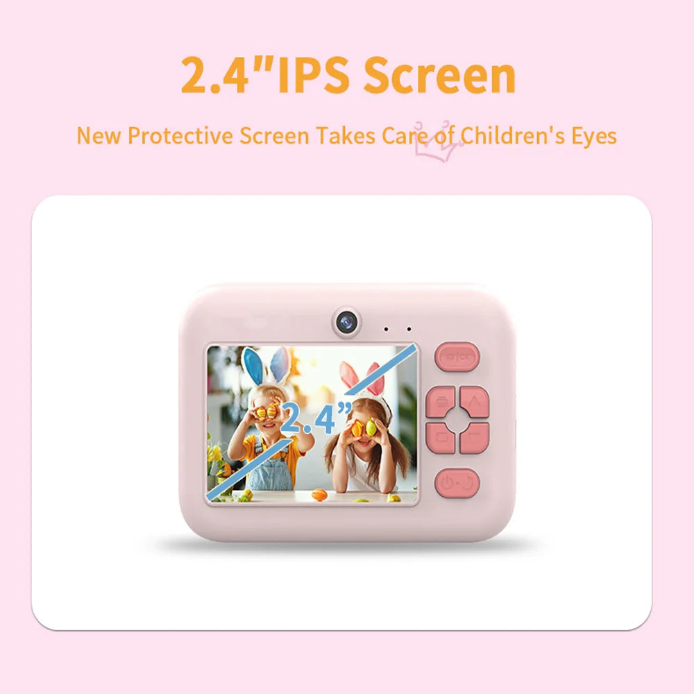 Blossom K12 Kids Camera 1080P Dual Selfie Instant Print Digital Camera for Children Camera Toddler Toys Gifts for 6-12 Year Old