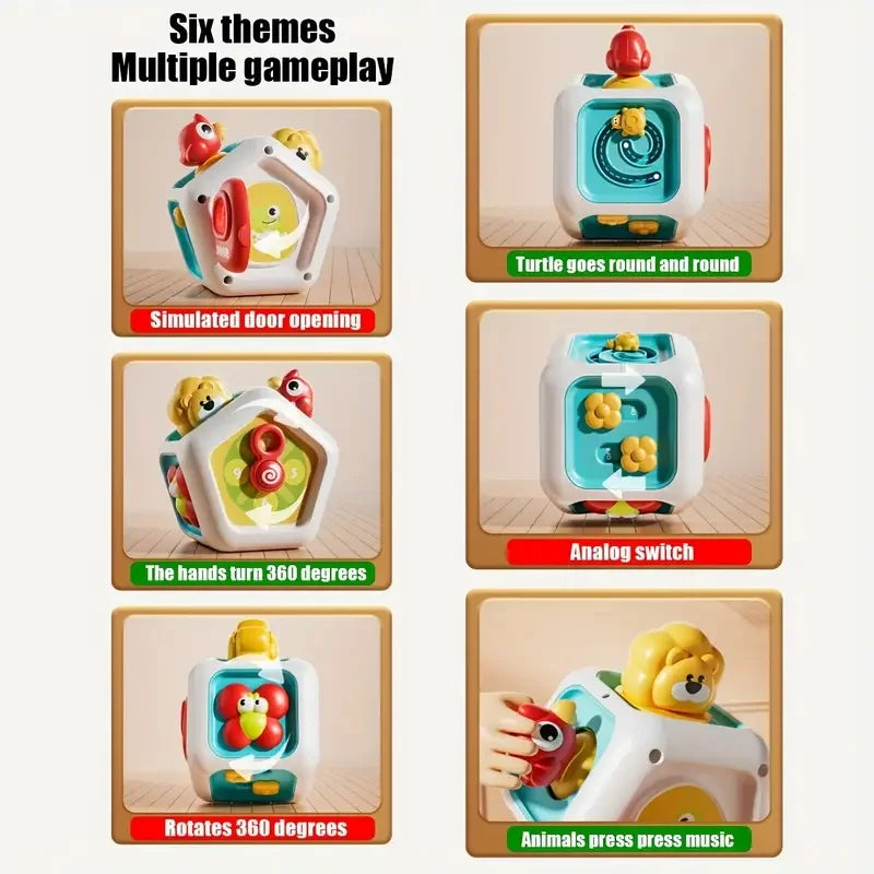 BizyKoady Busy Board Cube Montessori Toy - Ages 3-6