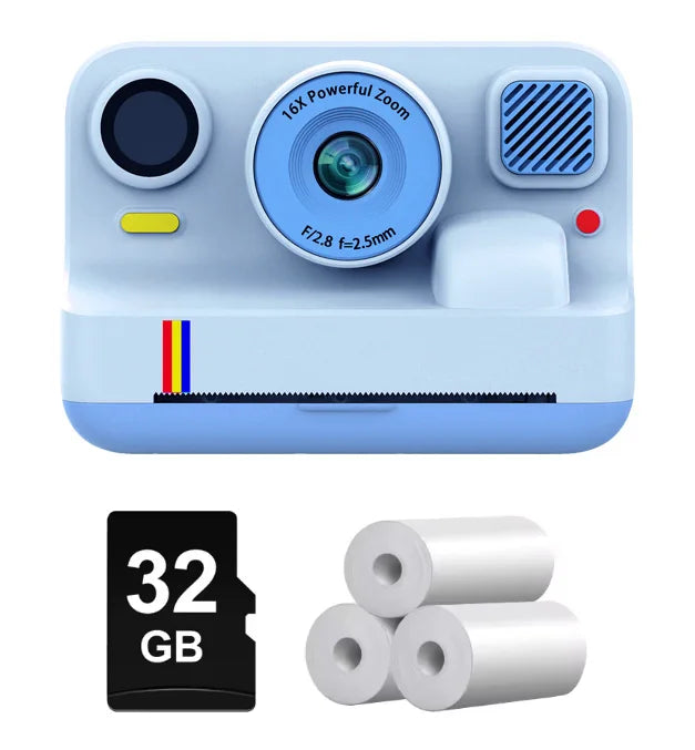 Blossom K12 Kids Camera 1080P Dual Selfie Instant Print Digital Camera for Children Camera Toddler Toys Gifts for 6-12 Year Old