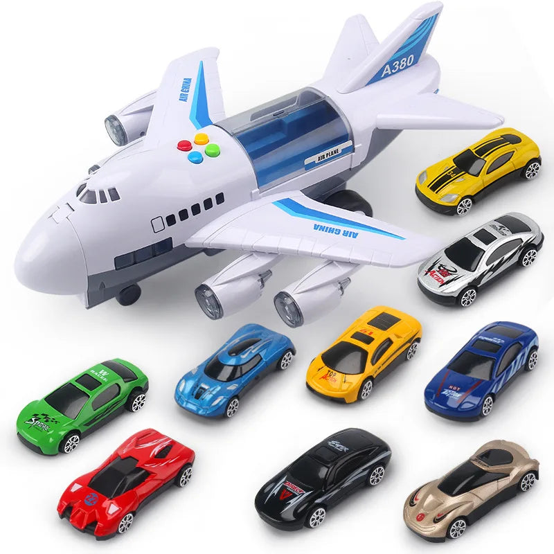 Simulation Track Inertia Airplane Music Stroy With Lighting Plane Passenger Plane Toy Diecasts Car Boy Educational Toy Kids Gift