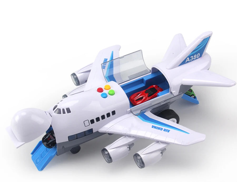 Simulation Track Inertia Airplane Music Stroy With Lighting Plane Passenger Plane Toy Diecasts Car Boy Educational Toy Kids Gift