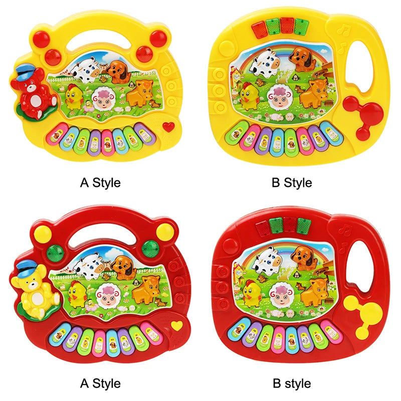 Baby Musical Piano Keyboard Toy with Animal Sounds and Lights