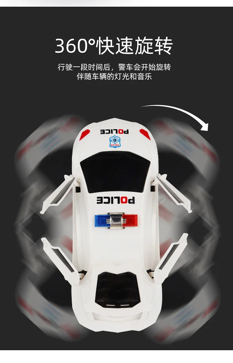 Electric dancing deformation rotating universal police car toy car boy toy child kid girl car Christmas birthday gift