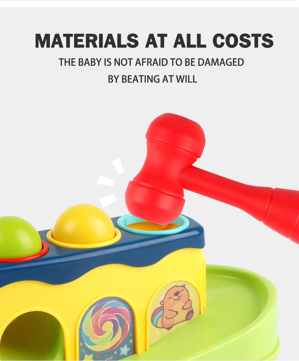 Hammer and Ball Pop-Up Toy - Preschool Educational Game Case