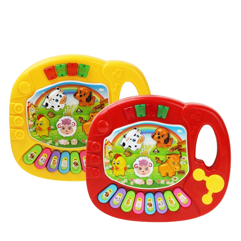 Baby Musical Piano Keyboard Toy with Animal Sounds and Lights