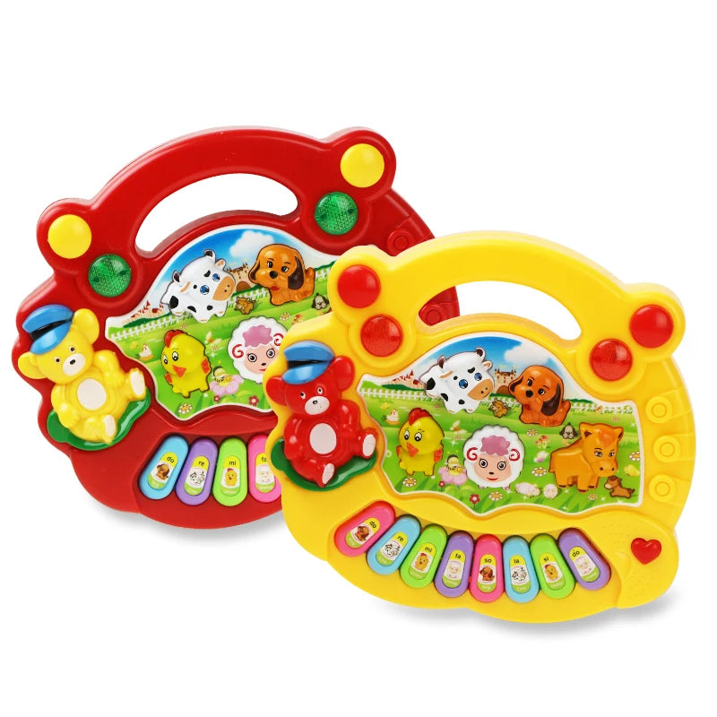 Baby Musical Piano Keyboard Toy with Animal Sounds and Lights