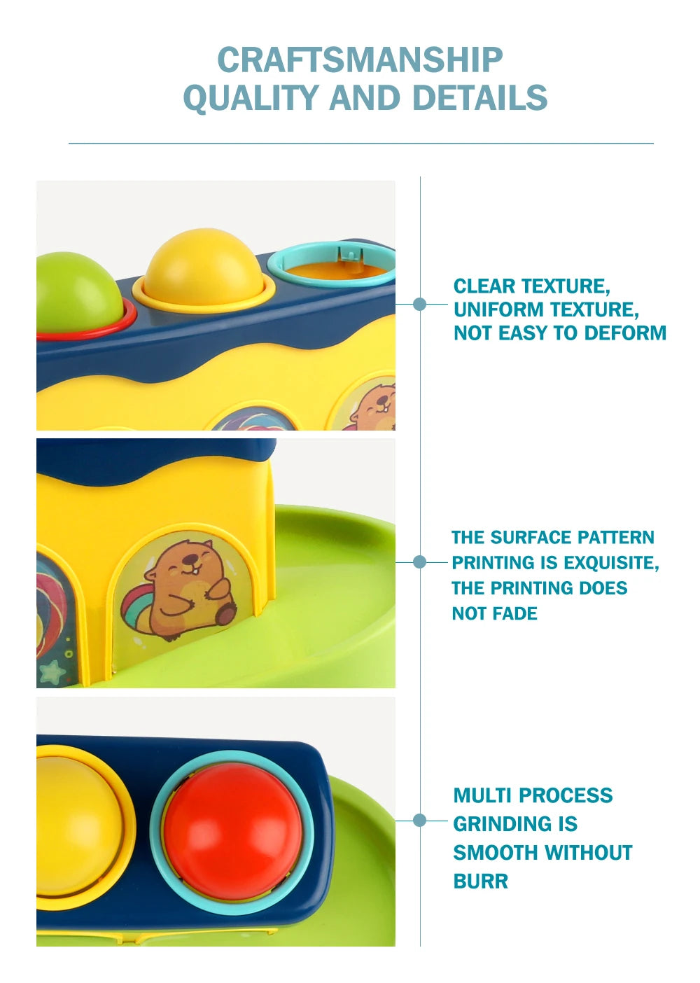 Hammer and Ball Pop-Up Toy - Preschool Educational Game Case