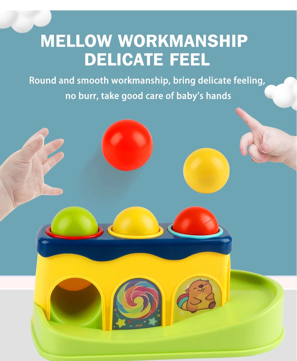 Hammer and Ball Pop-Up Toy - Preschool Educational Game Case