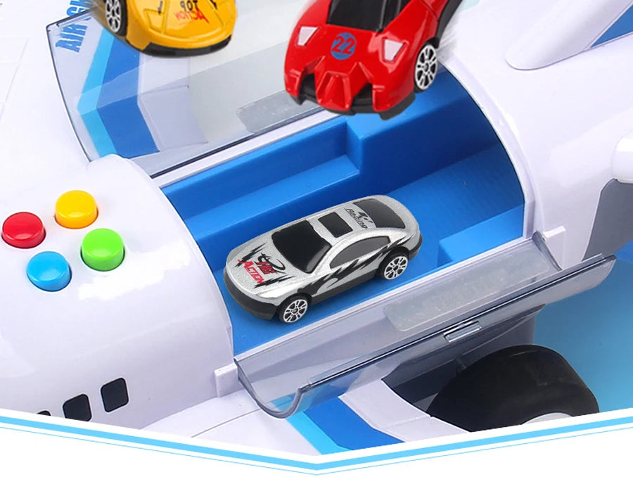 Simulation Track Inertia Airplane Music Stroy With Lighting Plane Passenger Plane Toy Diecasts Car Boy Educational Toy Kids Gift