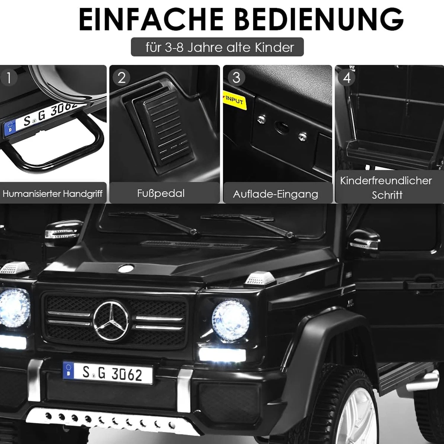 Goflame Mercedes-Benz Maybach 12V Kids Ride-On Car with Remote