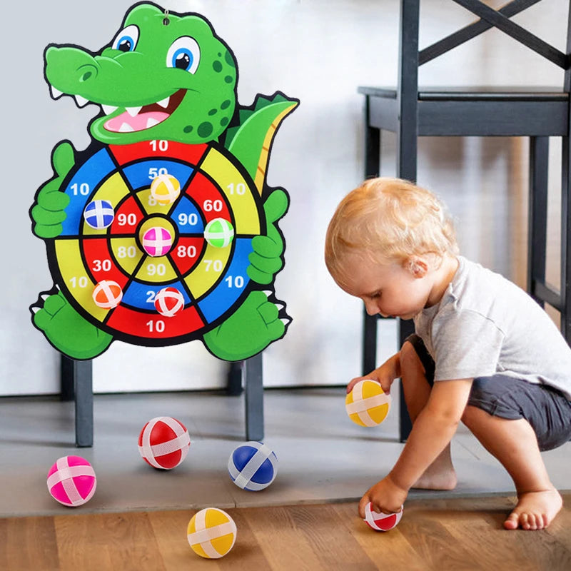 Montessori Sticky Ball Dart Board Game for Kids Ages 3-7