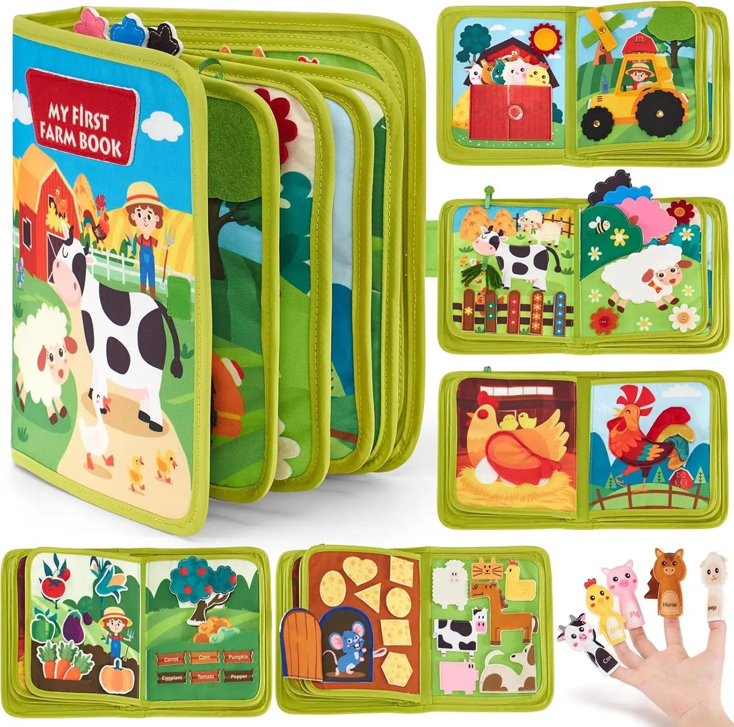 Gowinbaby Busy Board Felt Alphabet Learning Toy 3-6Y