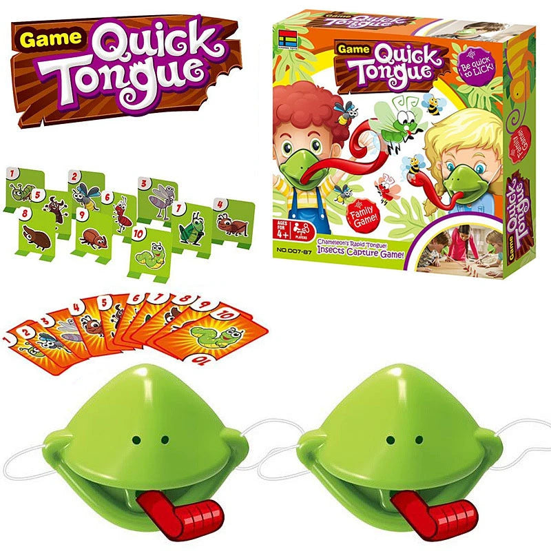 Chameleon Mask Catch Bugs Family Board Game - Kids Party Toy