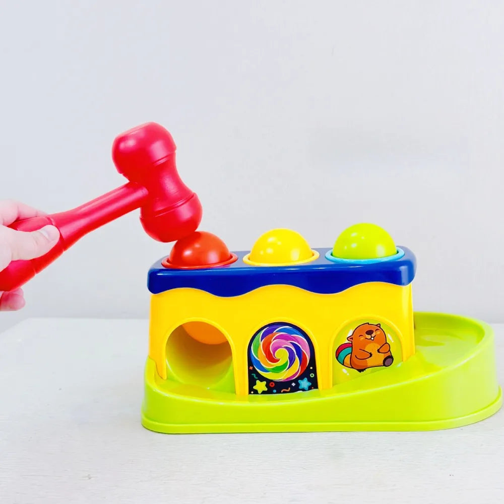 Hammer and Ball Pop-Up Toy - Preschool Educational Game Case