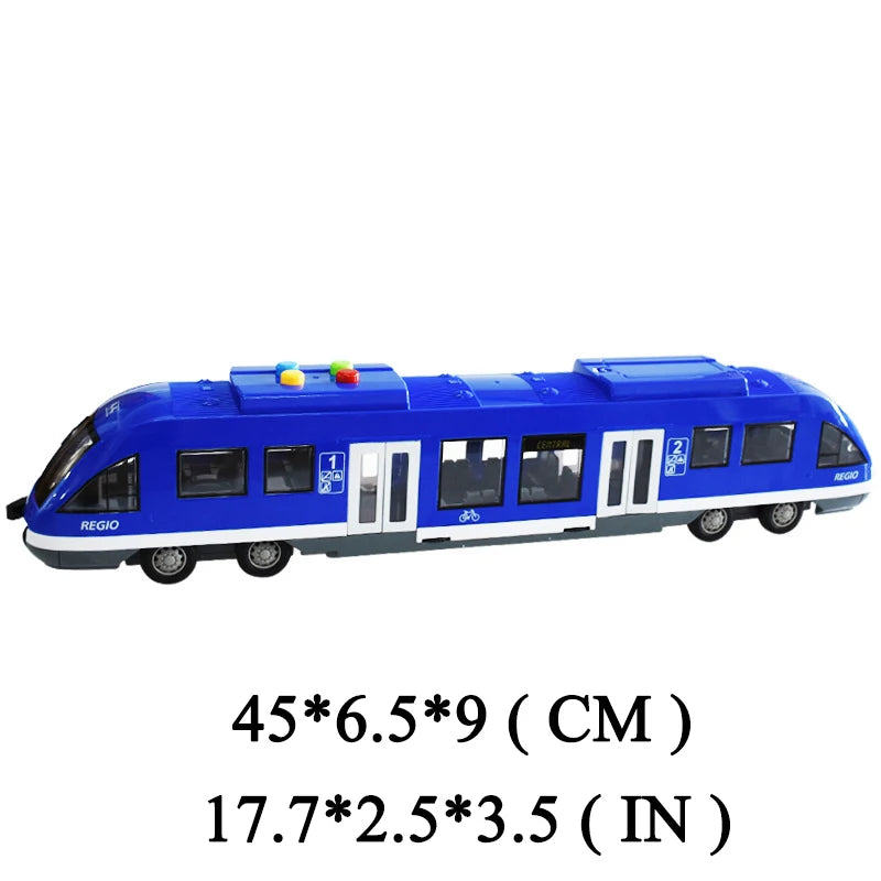 Oversized 45CM subway toy model train simulation light rail train with light music boy children's toy car model