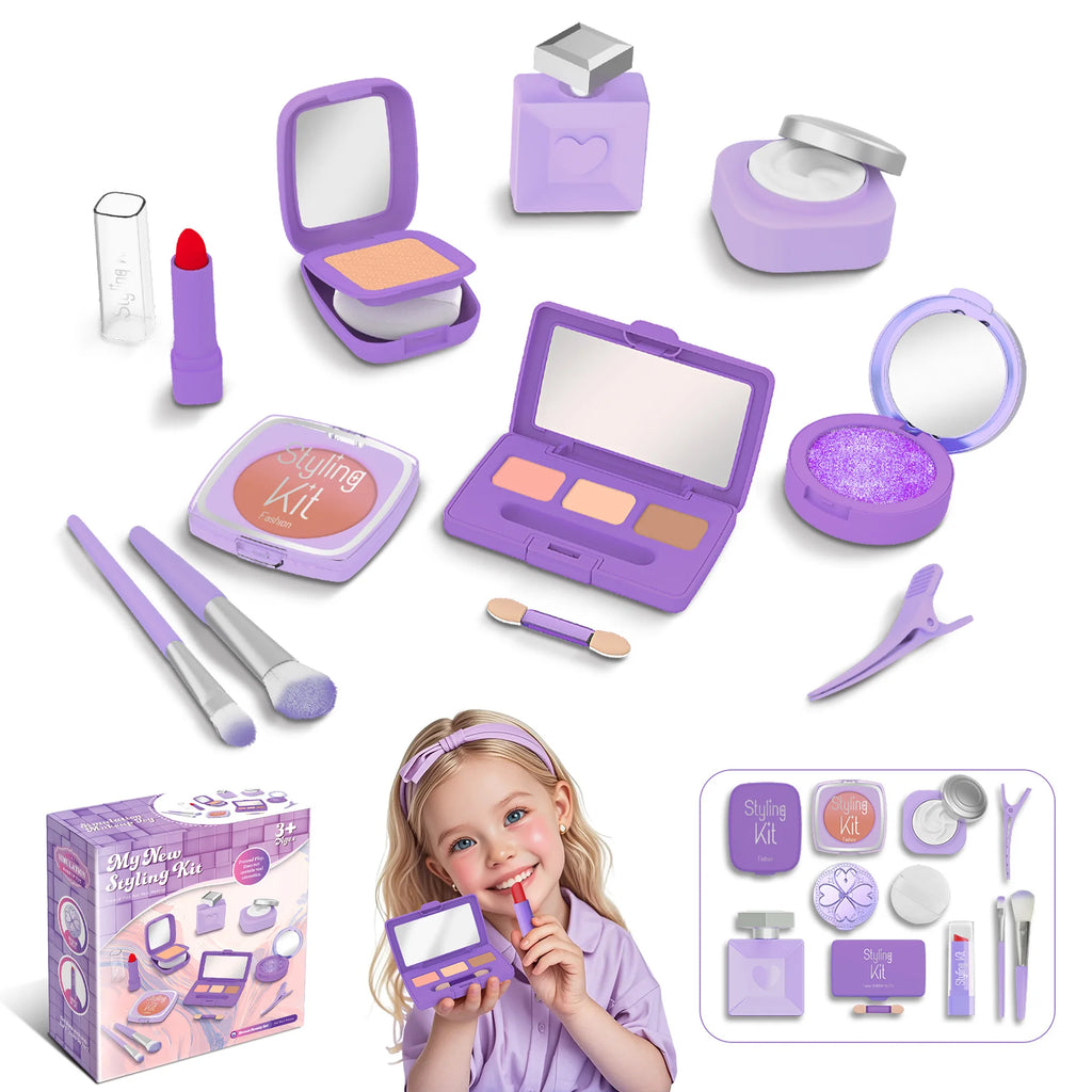 New Children's Pretend Play Makeup Toy Set Safe and Non-toxic Simulation Little Girl Makeup Toy Girl Birthday Gift