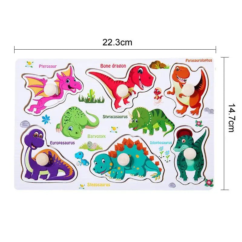 Wooden Mushroom Nail Hand Grab Puzzle - Educational Toy