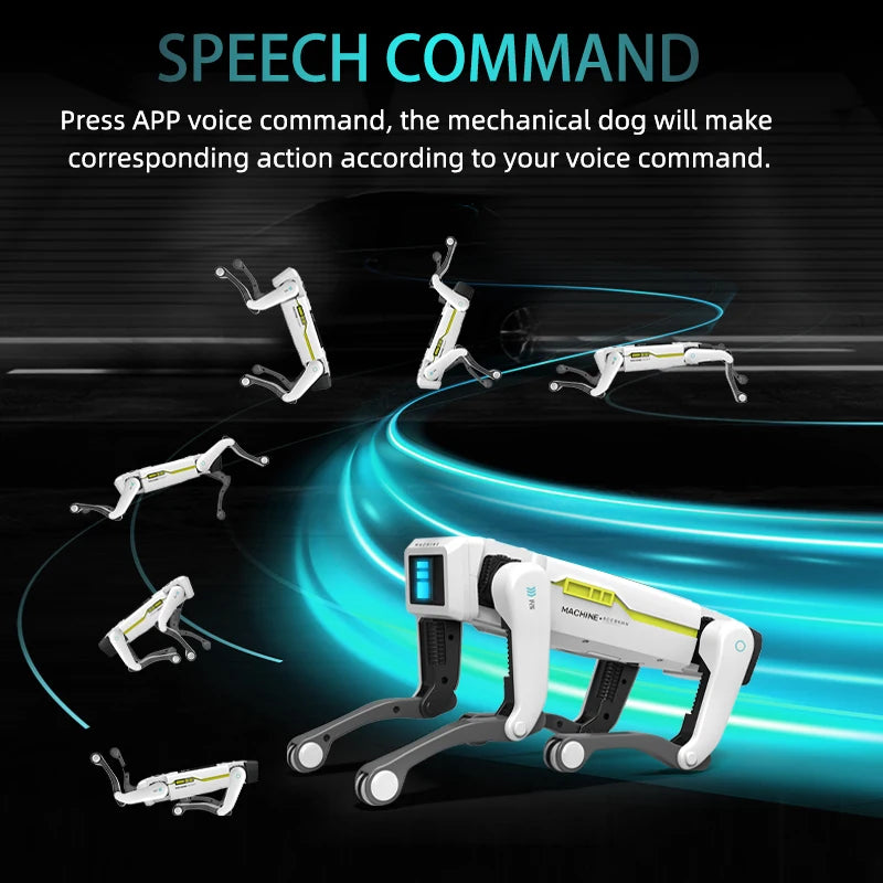 Teeggi Electric RC Intelligent Robot Dog Multifunction RC Mechanical Dog with turret Educational Toy Bionic Smart Robot Toy Gift