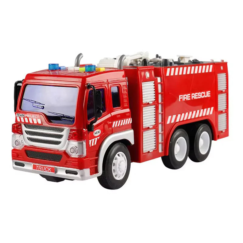 1:16 Fire Truck Model Simulation Sound and Light Inertia Firefighter Rescue Engineering Vehicle Children's Assembly Toy