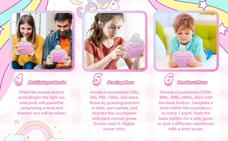 999 Level Electronic Pop Push Quick Push Game Console with LED Display Screen, Suitable for Adult and Child Fidget Toy Christmas