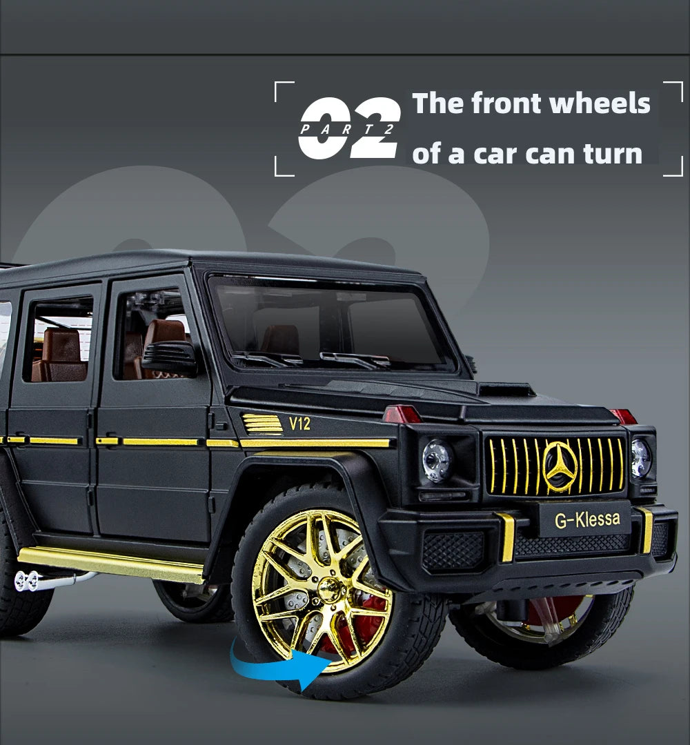 1/24 alloy die-cast G63 car model simulation sound and light off-road vehicle toys children's birthday gift Christmas