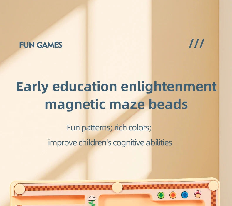Magnetic Maze Puzzle Toy - Educational Logic & Math Game