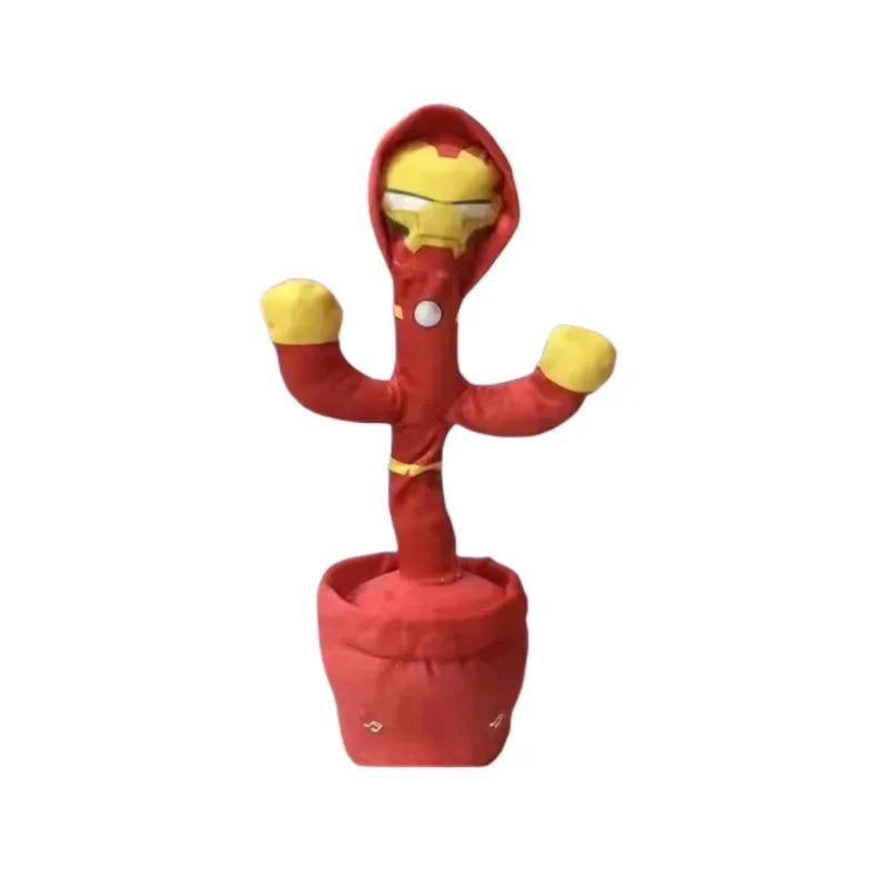 Marvel Avengers Spiderman Iron Man Captain America Creative Dancing Cactus Model Talking Recording Repeating Toy Birthday Gift