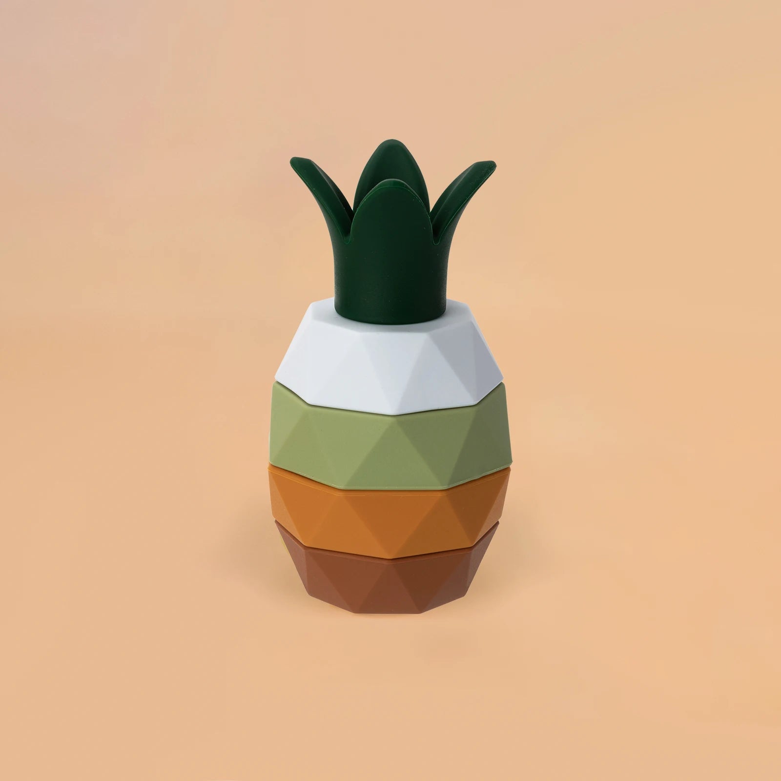 Soft Silicone Fruit Stacking Blocks - Montessori Baby Teether Toy