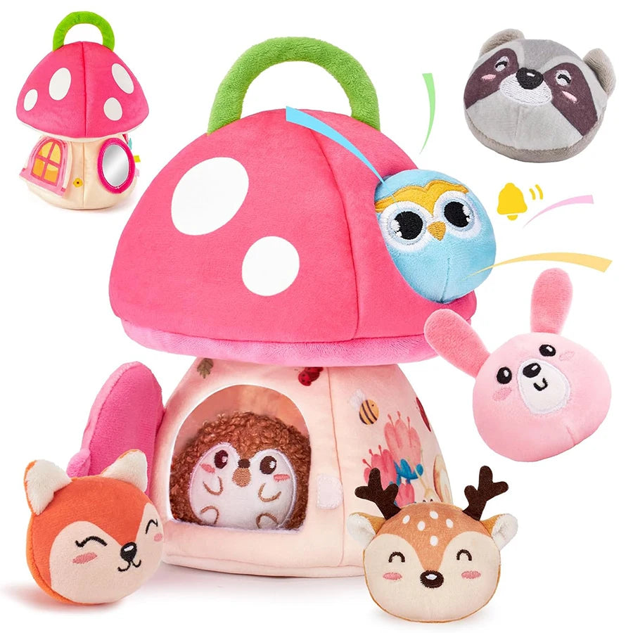 Yokibo Soft Baby Beehive Sensory Toy with 5 Plush Bees