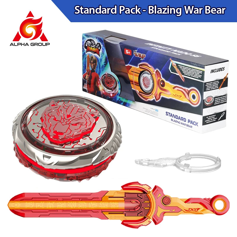 Infinity Nado 6 Power Pack - Spirit Wind Panda Upgraded Metal Spinning Top Gyro ,39cm Sword Launcher Kid Toy Birthday Gift