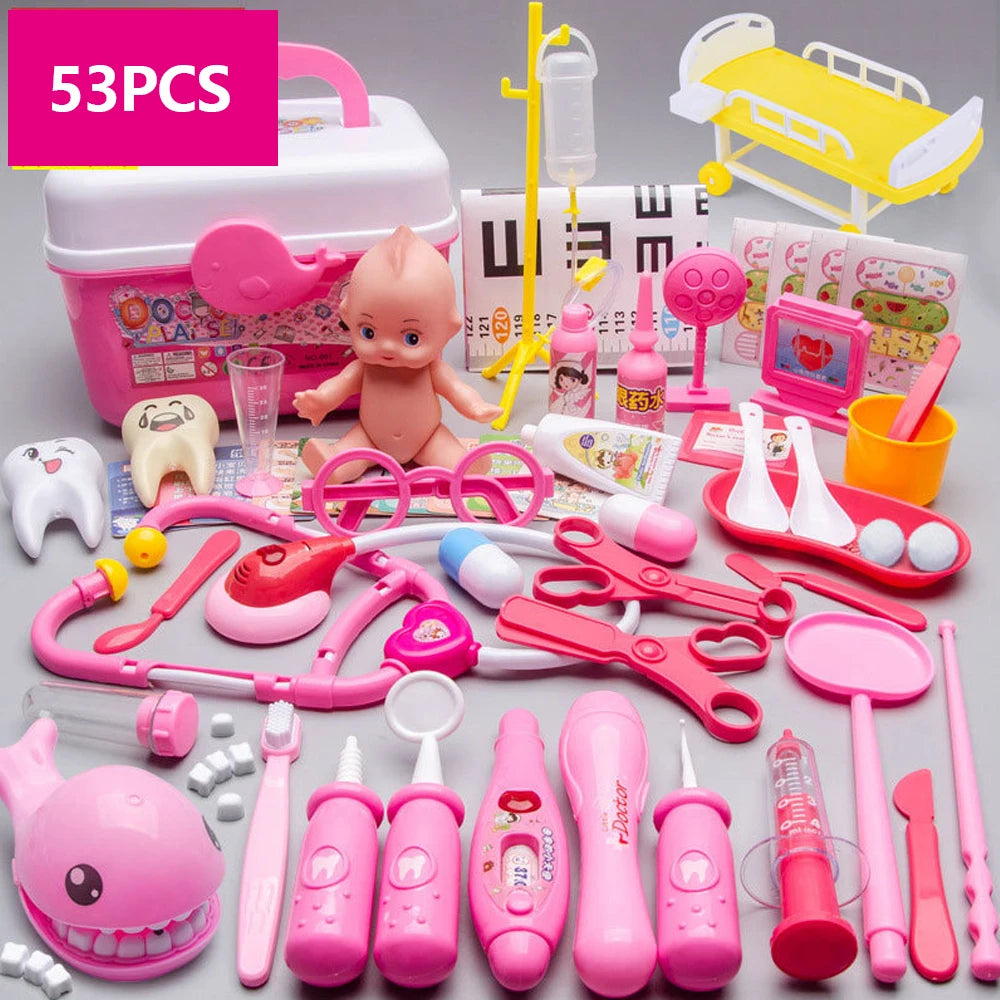 Kids Doctor Pretend Play Set - 53-Piece Medical Kit