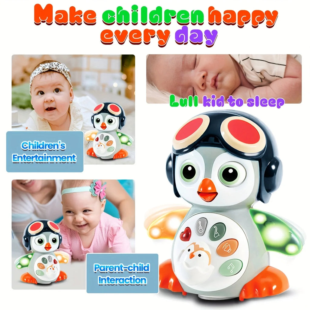Crawling Penguin Baby Musical Tummy Time Toy with Lights