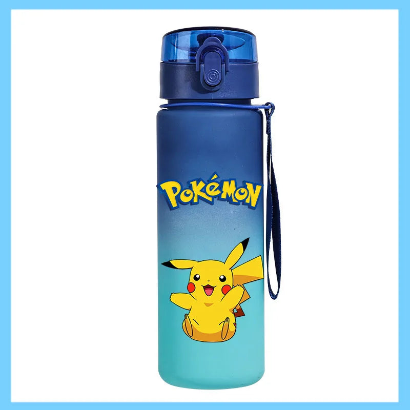 Pokémon 650ml Fitness Sports Direct Drinking Plastic Anti-drip Water Bottle Pikachu Eevee Capacity Water Cup Sports Water Bottle
