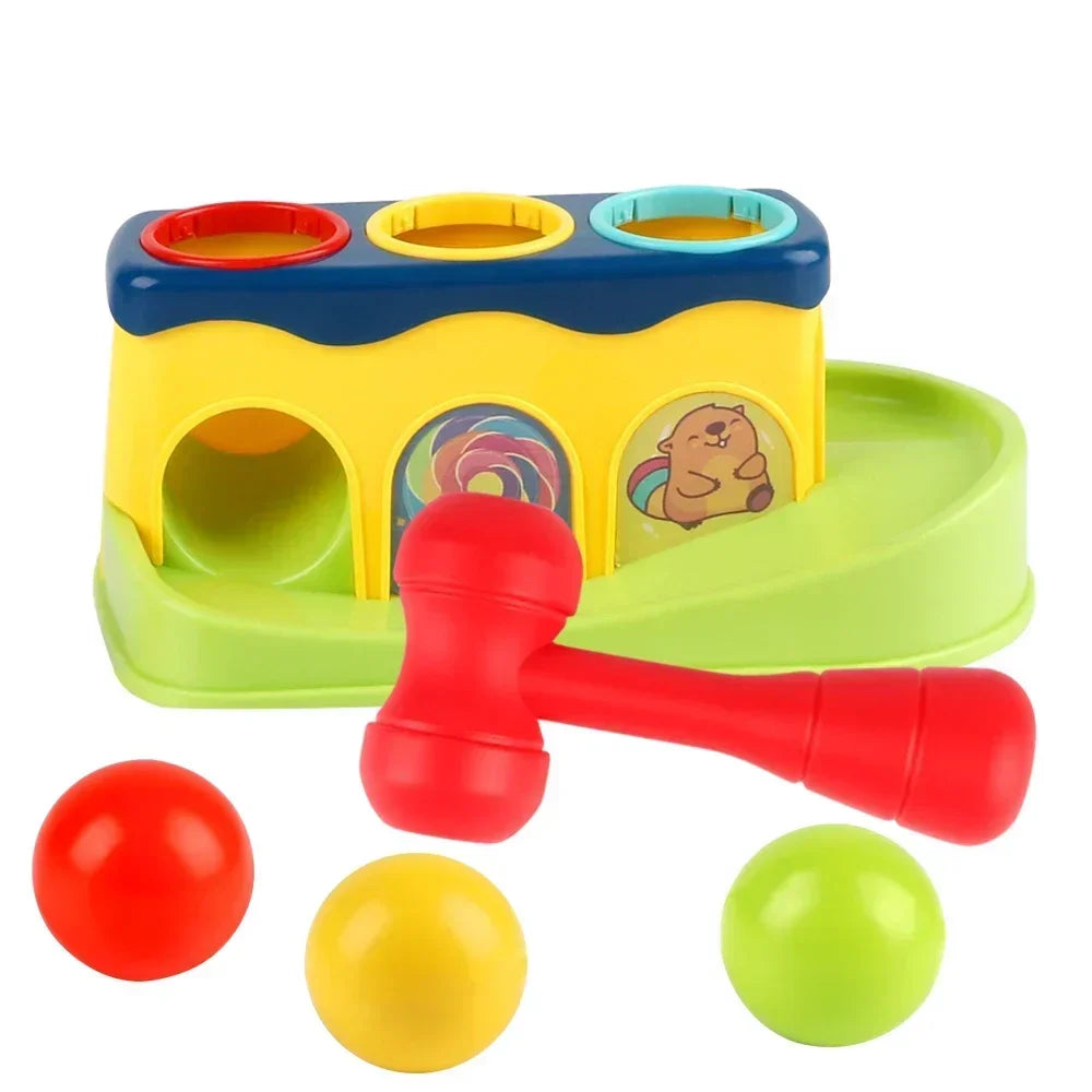 Hammer and Ball Pop-Up Toy - Preschool Educational Game Case