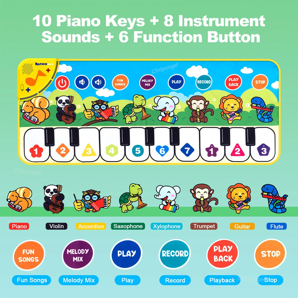 Kids Piano Mat - 80x30cm Musical Floor Keyboard Toy