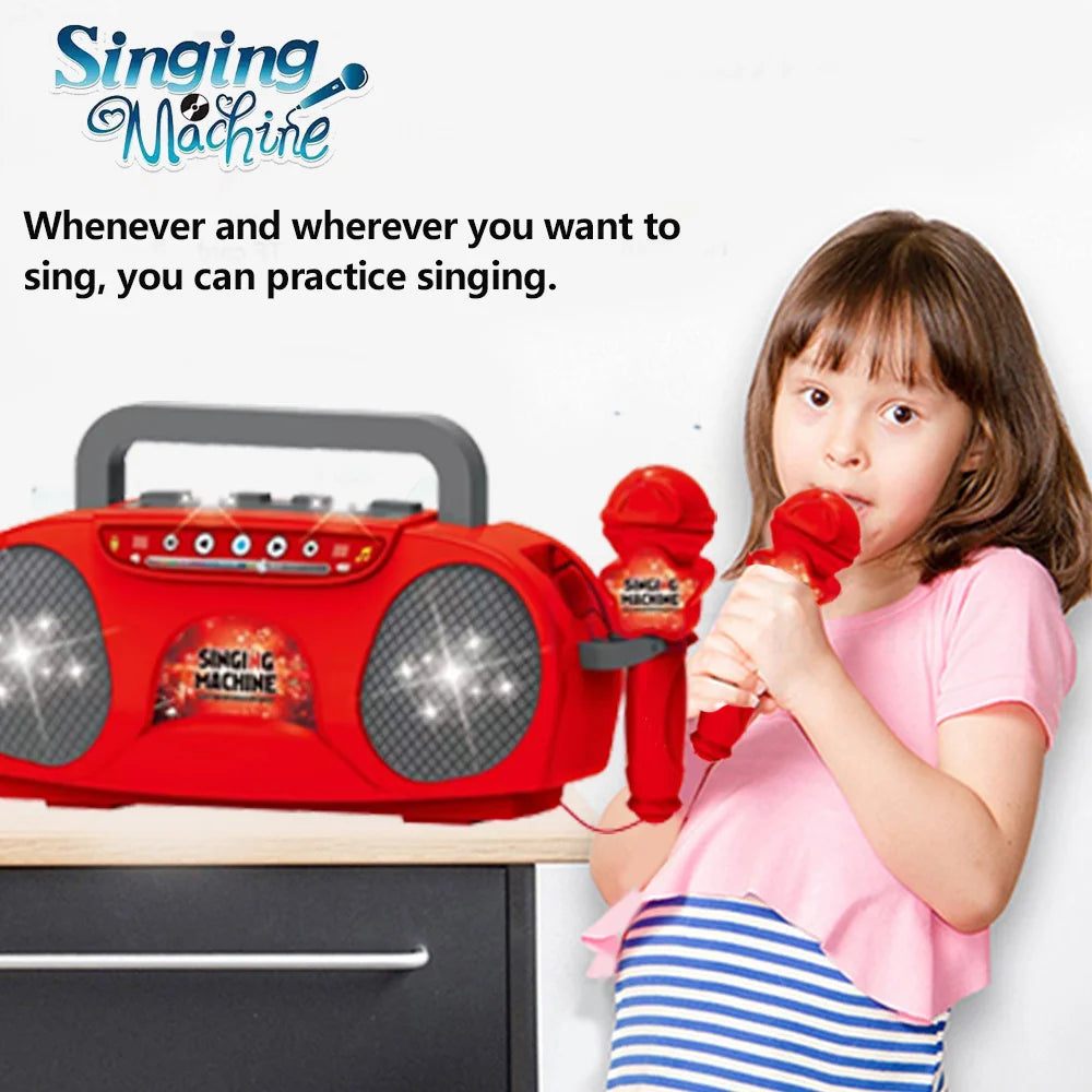 Kids Karaoke Microphone Toy with Lights and MP3 Connectivity