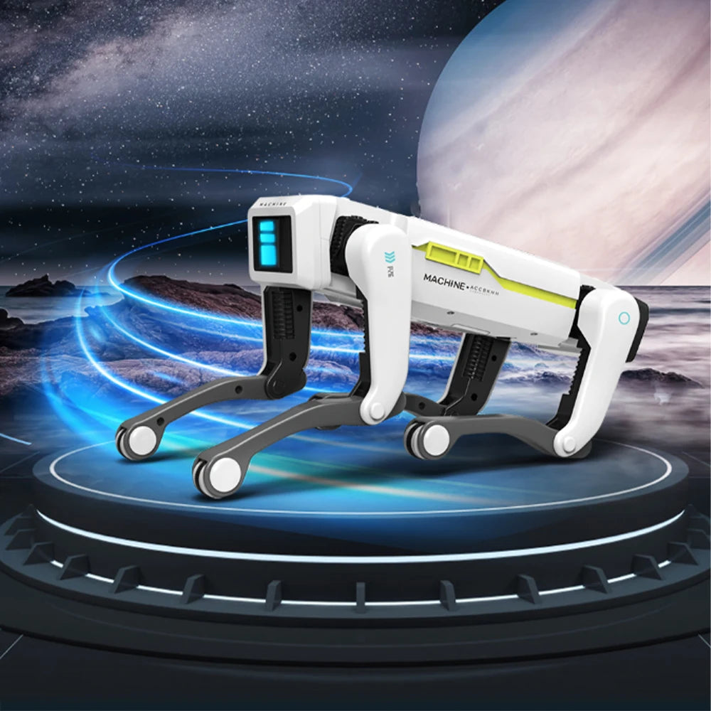 Teeggi Electric RC Intelligent Robot Dog Multifunction RC Mechanical Dog with turret Educational Toy Bionic Smart Robot Toy Gift