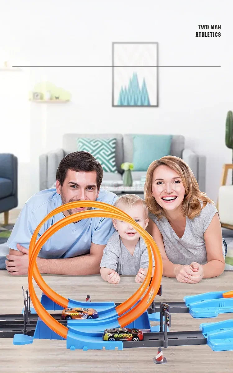 Hot Stunt Speed Car Wheels Model Racing Track DIY Assembled Rail Kits Catapult Rail Car Racing Boy Toys for Children Gift