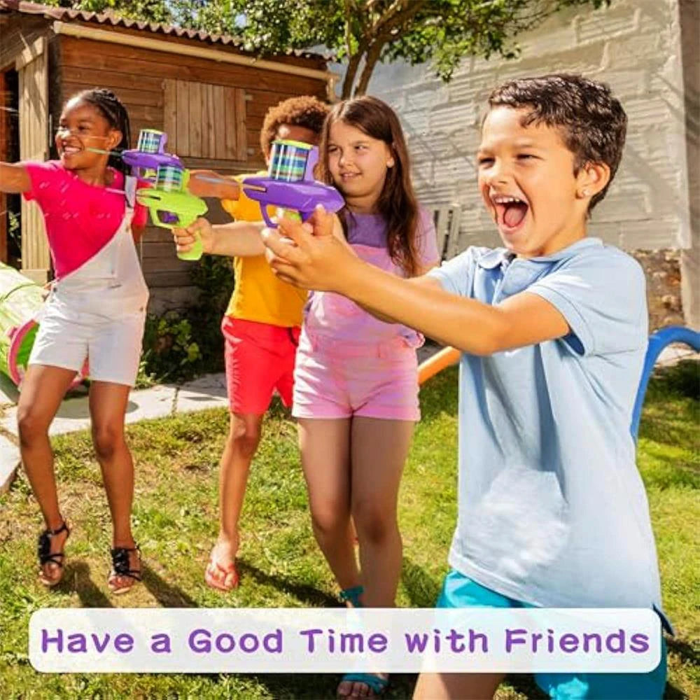 Kids Foam Disc Launcher Toy - Outdoor Flying Disc Gun for Children