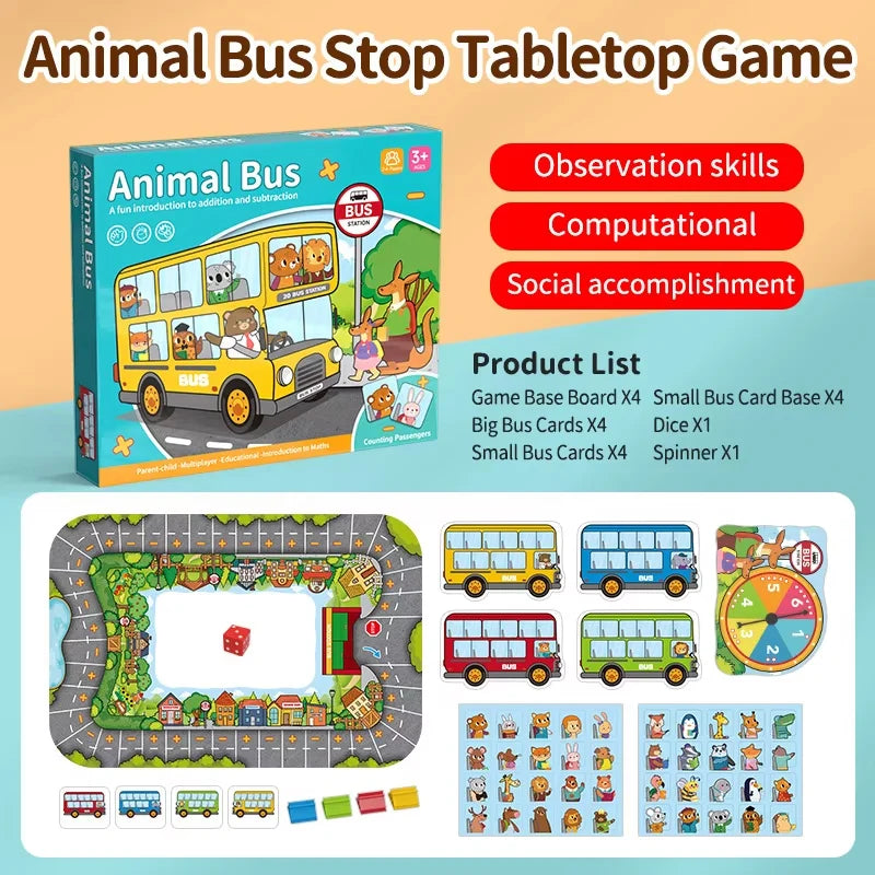 Children Addition and Subtraction Tabletop Game Parent-child Board Early Educational Cognitive Transportation Toys
