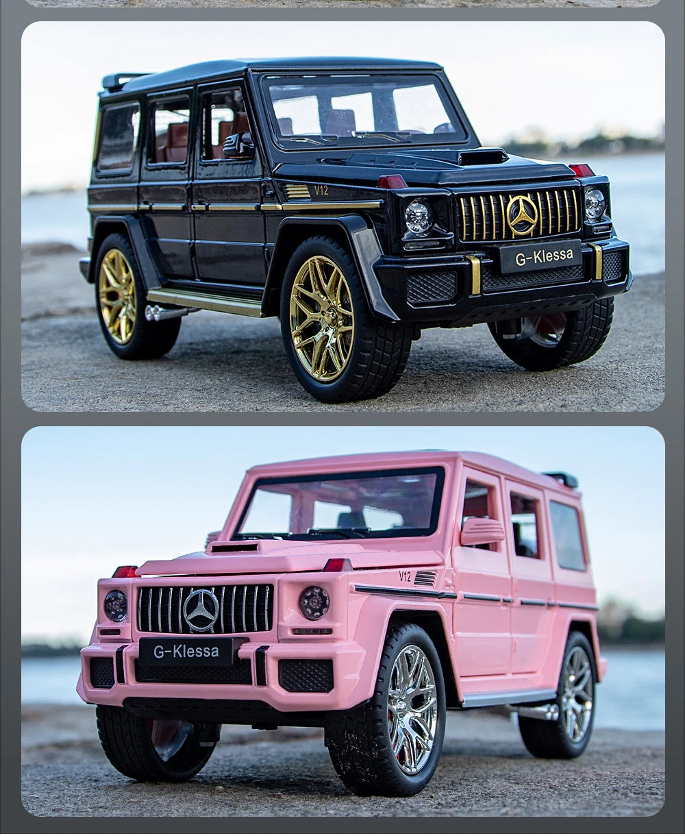 1/24 alloy die-cast G63 car model simulation sound and light off-road vehicle toys children's birthday gift Christmas