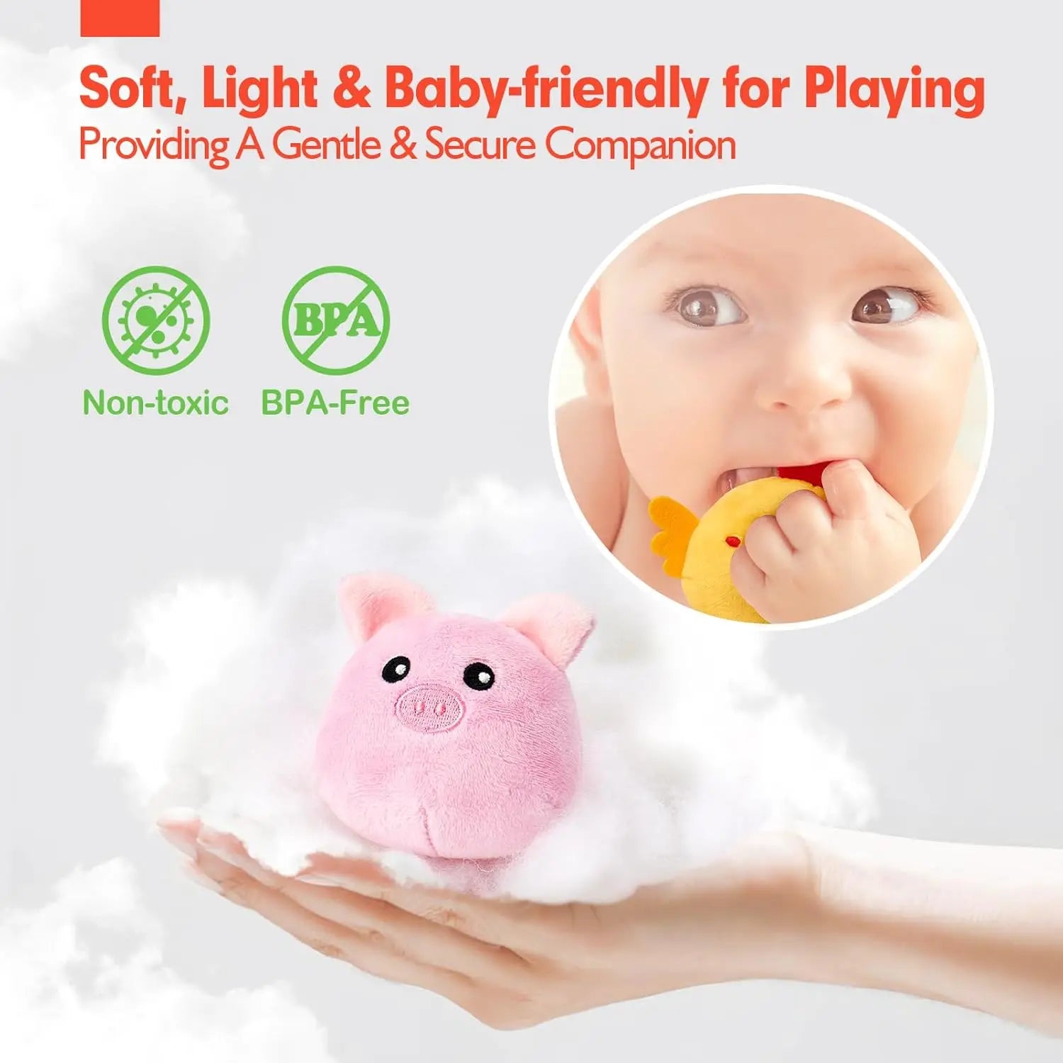 Yokibo Soft Baby Beehive Sensory Toy with 5 Plush Bees