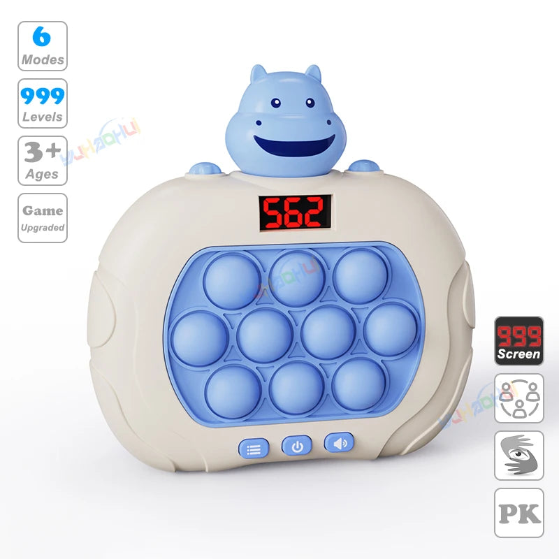 999 Level Electronic Pop Push Quick Push Game Console with LED Display Screen, Suitable for Adult and Child Fidget Toy Christmas
