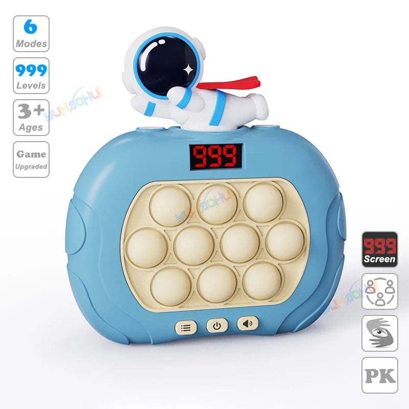 999 Level Electronic Pop Push Quick Push Game Console with LED Display Screen, Suitable for Adult and Child Fidget Toy Christmas
