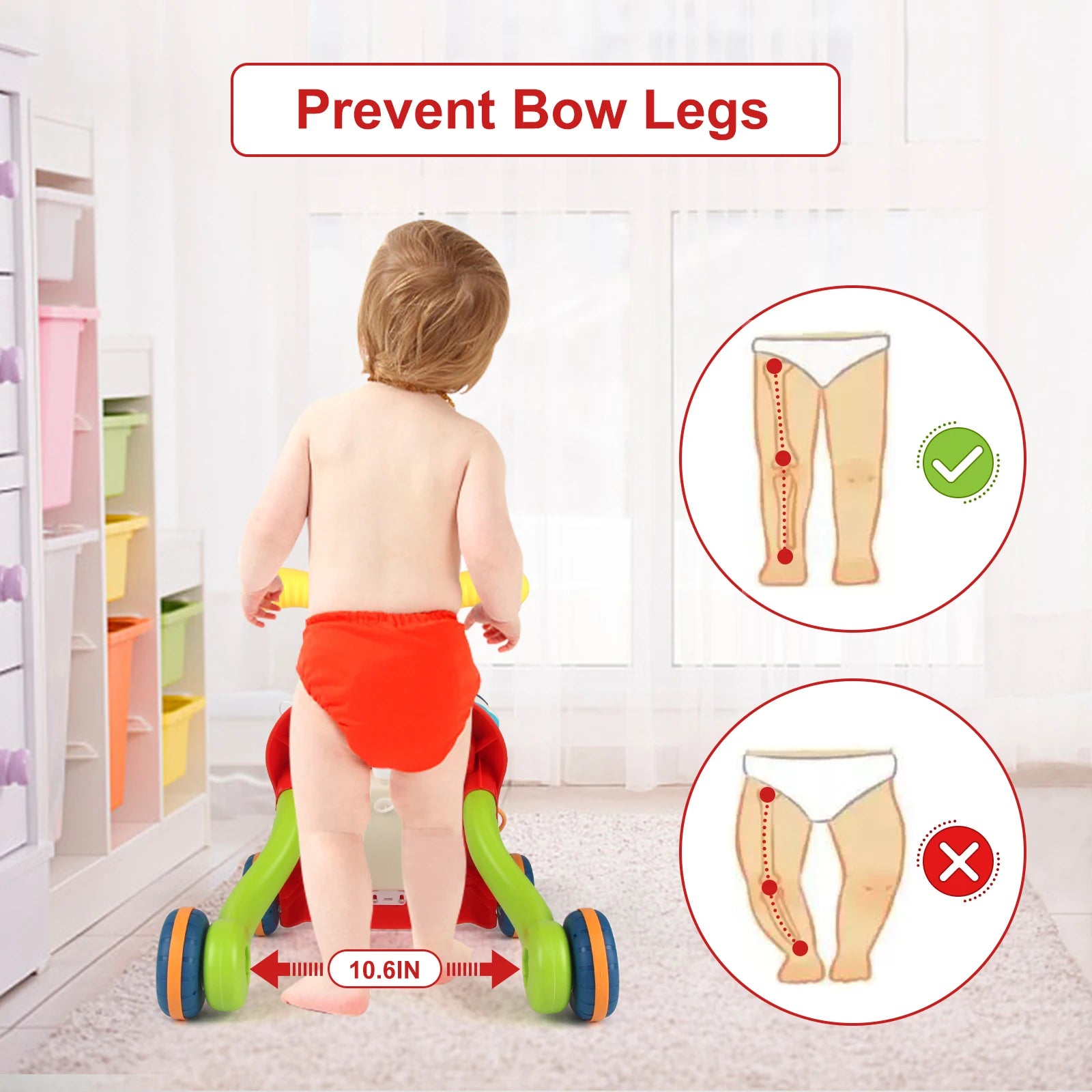 Baby Push Walker with Music and Drawing Board