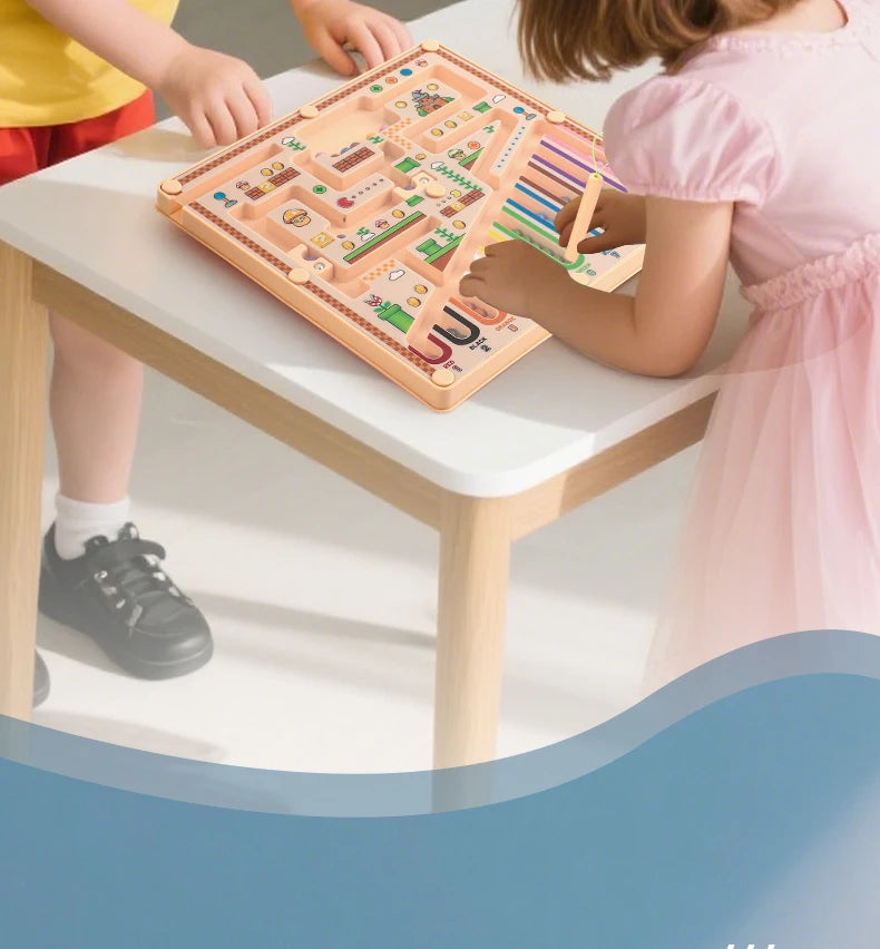 Magnetic Maze Puzzle Toy - Educational Logic & Math Game